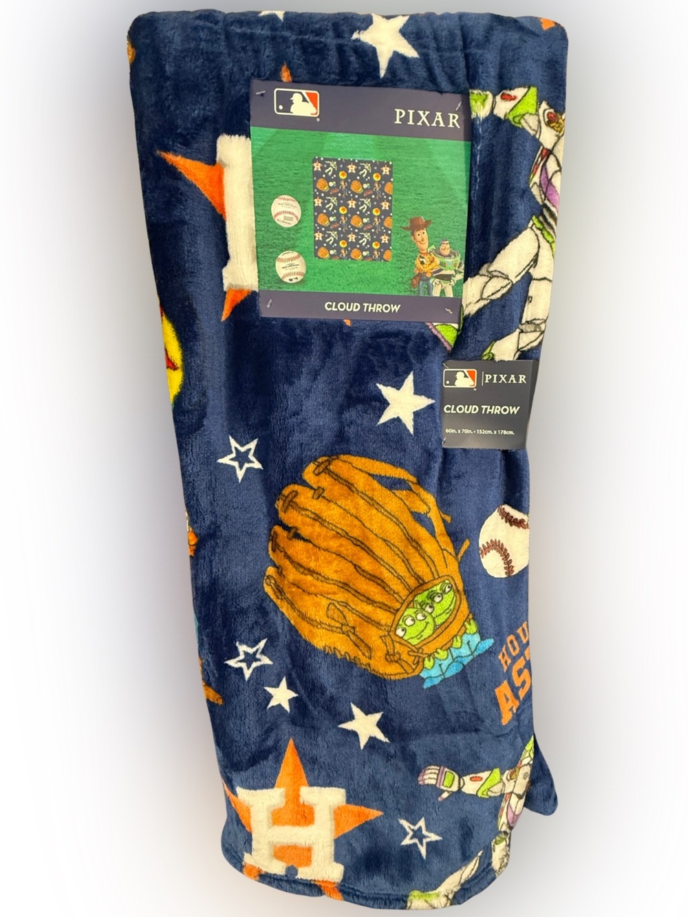 NWT MLB Houston Astros X Disney Pixar Toy Story Cloud Throw Blanket - 60x70"
